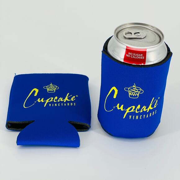 Cupcake Wine / Vineyards  Beer Bottle / Soda Can Koozies - Set of 2 - New - Picture 5 of 10